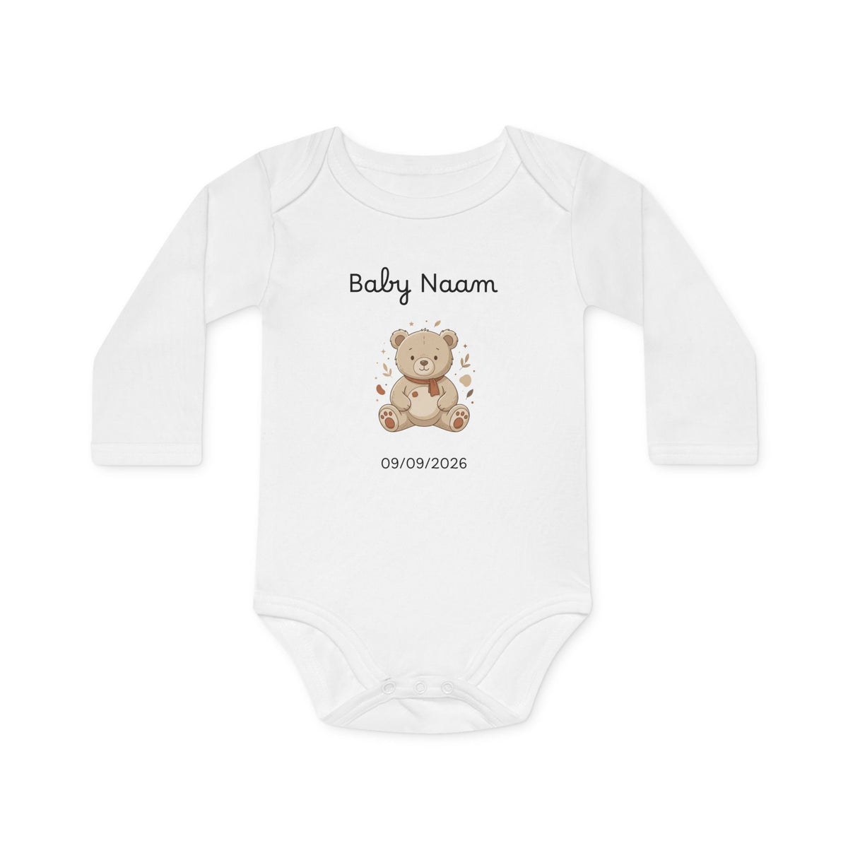 Baby Romper Teddy Personaliseerbaar met Naam & Geboortedatum