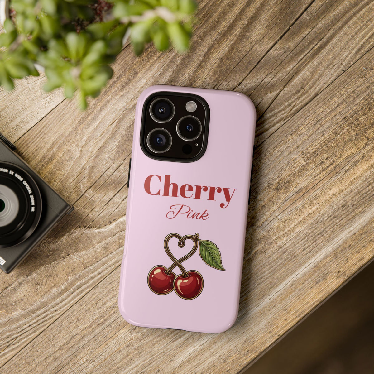 Cherry Pink Phone Case – Personalise with Name