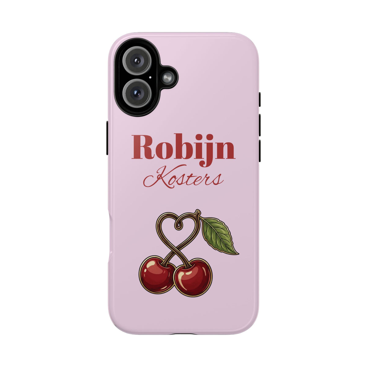 Cherry Pink Phone Hoesje – Personaliseer met Naam