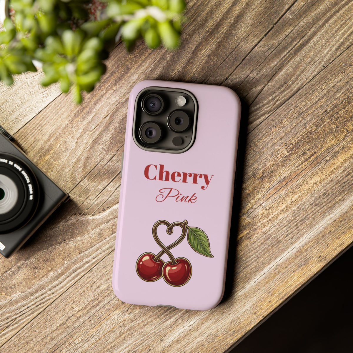 Cherry Pink Phone Case – Personalise with Name