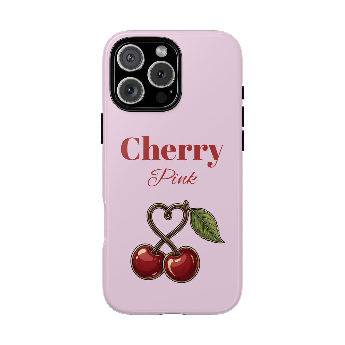 Cherry Pink Phone Hoesje – Personaliseer met Naam