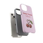 Cherry Pink Phone Case – Personalise with Name