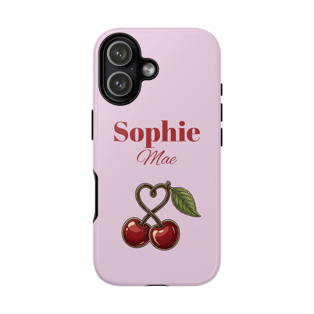 Cherry Pink Phone Hoesje – Personaliseer met Naam