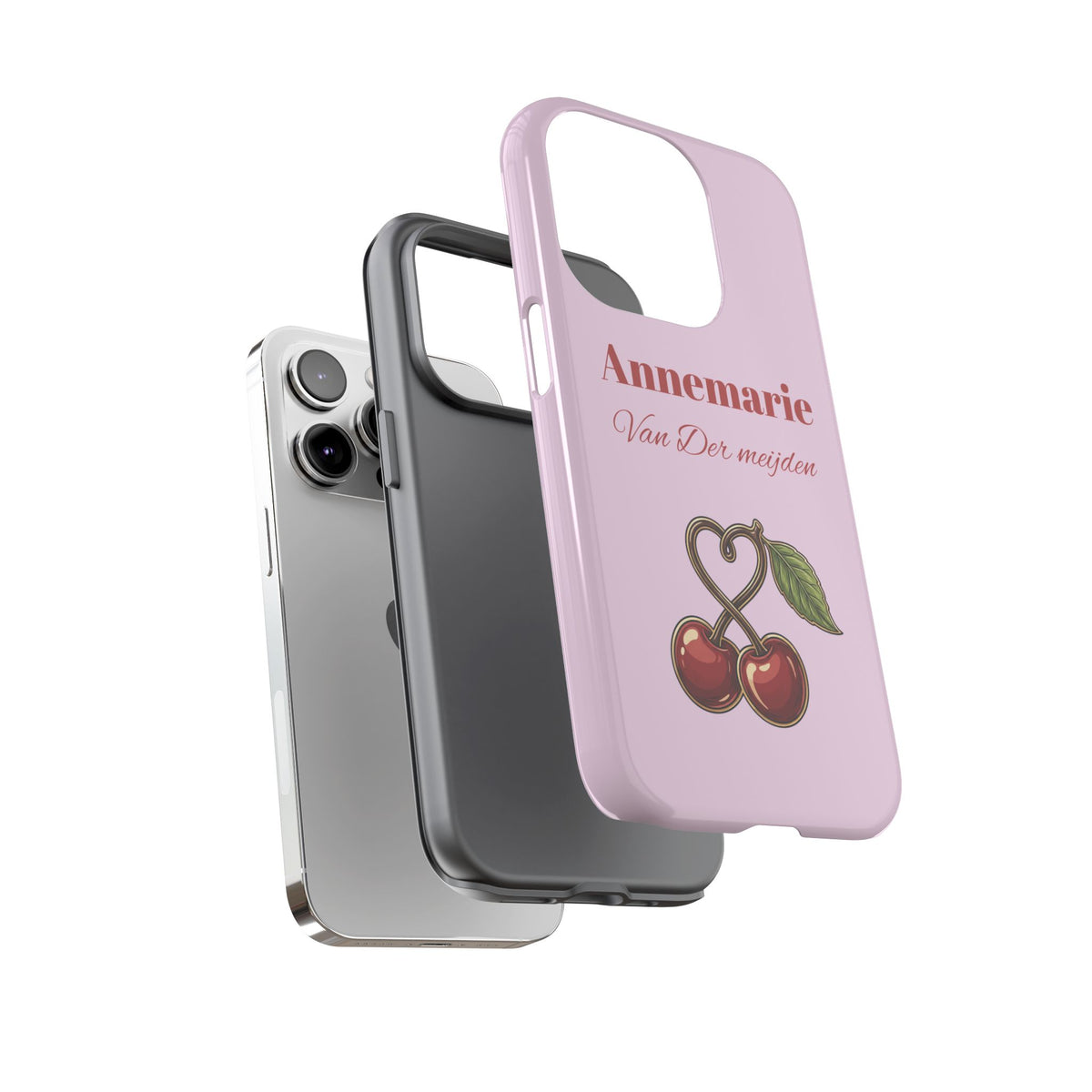 Cherry Pink Phone Case – Personalise with Name