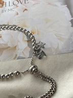 Ball Chain Armband met of zonder Hart & Ster Bedels