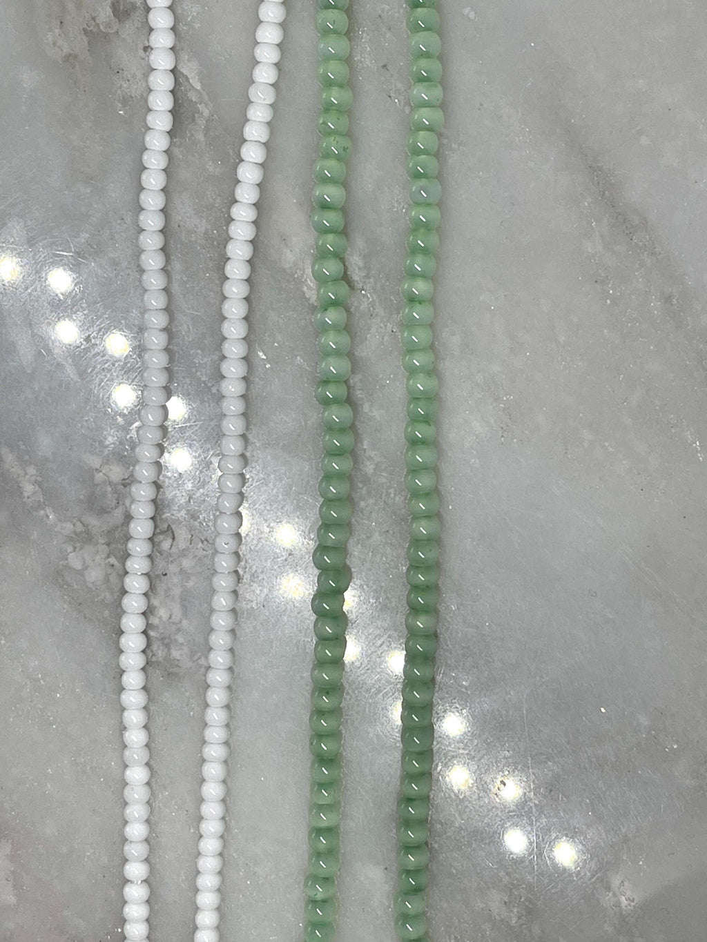 Gorgeous Green glas kralen ketting | groene kralen met 18K vergulde RVS ster hanger en zirconia | handgemaakt sieraad