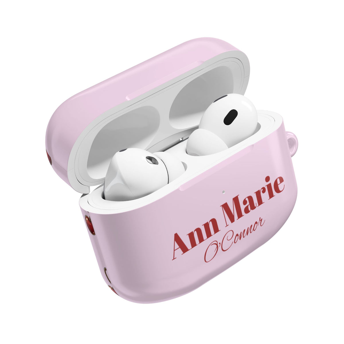 Cherry Pink AirPods Case – Personalize with Name