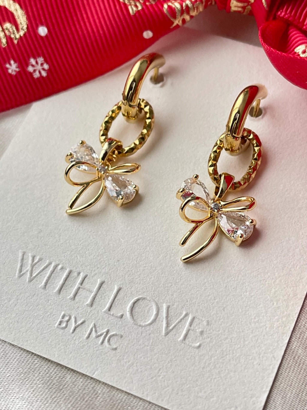 Waterproof Bowknot Oorbellen | 18K | Non-Tarnish | Elegant