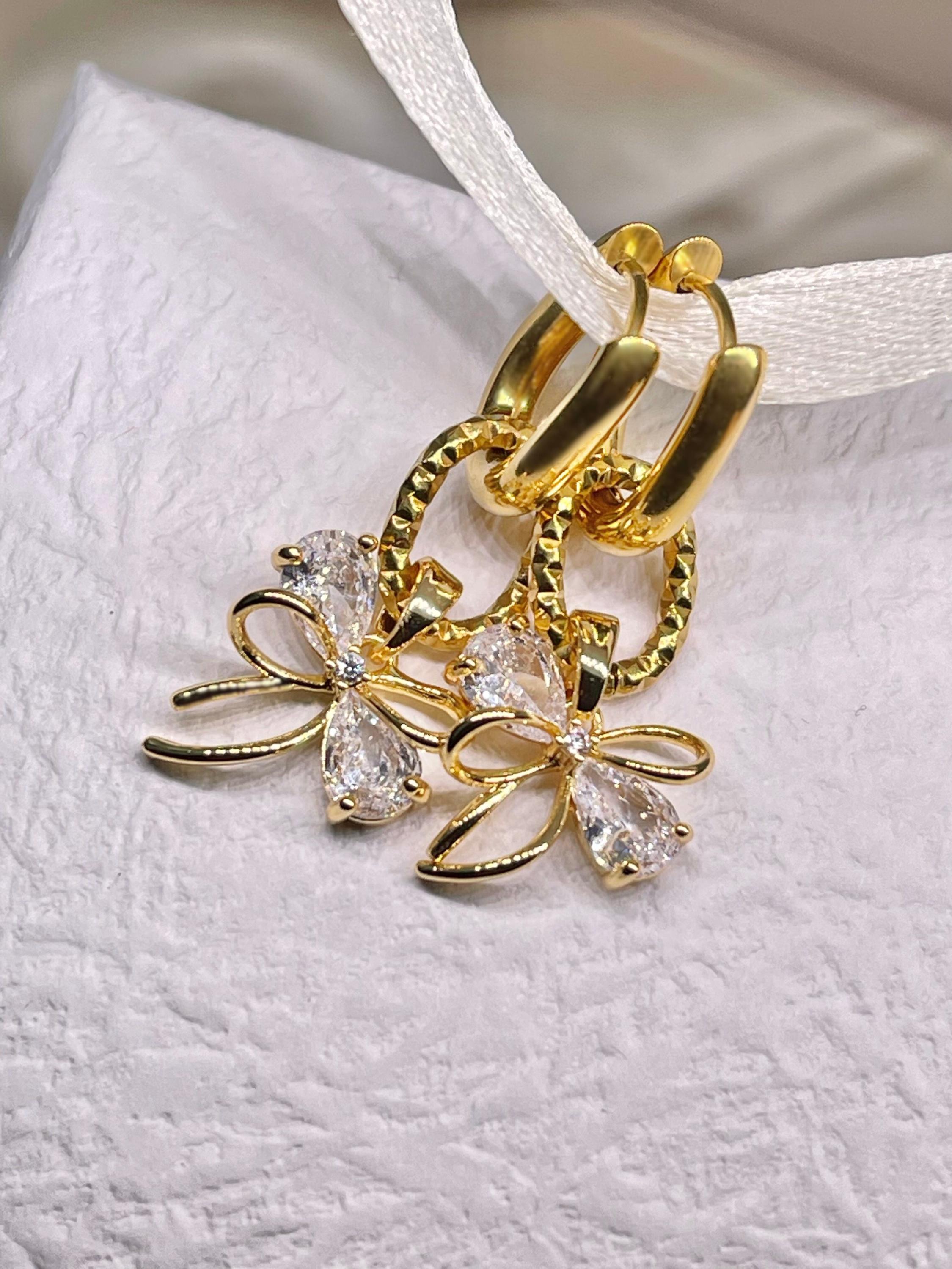 Waterproof Bowknot Oorbellen | 18K | Non-Tarnish | Elegant