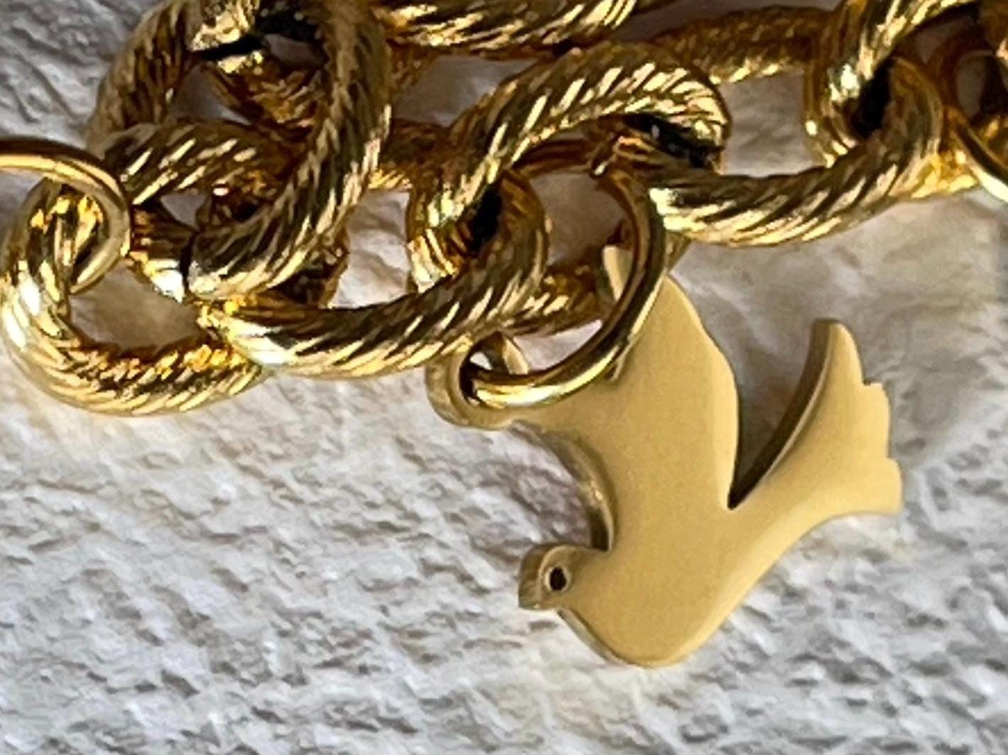 Back in Stock! Stainless steel bedelarmband | Faith,Hope, Love | kruis, zoetwater parel, hart, ster & duif bedels | Stainless steel