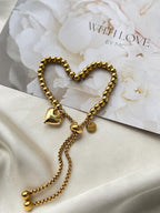 Hart Armband | 18K Verguld Titanium Steel