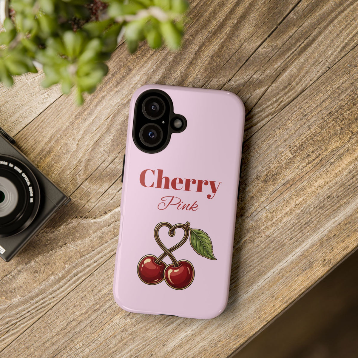 Cherry Pink Phone Case – Personalise with Name
