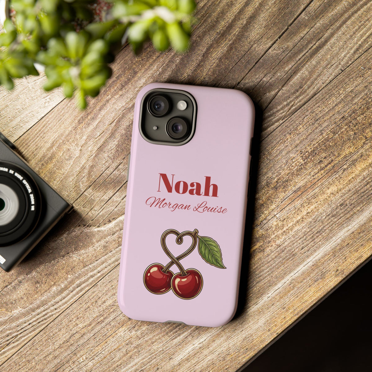 Cherry Pink Phone Case – Personalise with Name