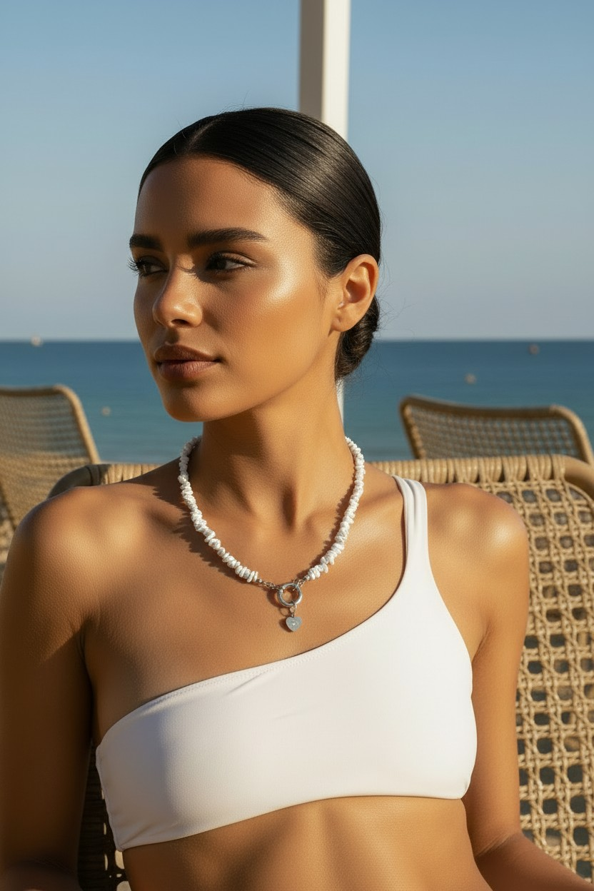 Howlite Heart Necklace