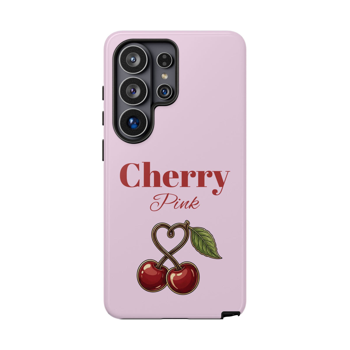 Cherry Pink Phone Hoesje – Personaliseer met Naam