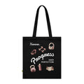 "Progress Over Perfection" Organic Cotton Tote Tas - Personaliseerbaar