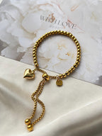 Hart Armband | 18K Verguld Titanium Steel