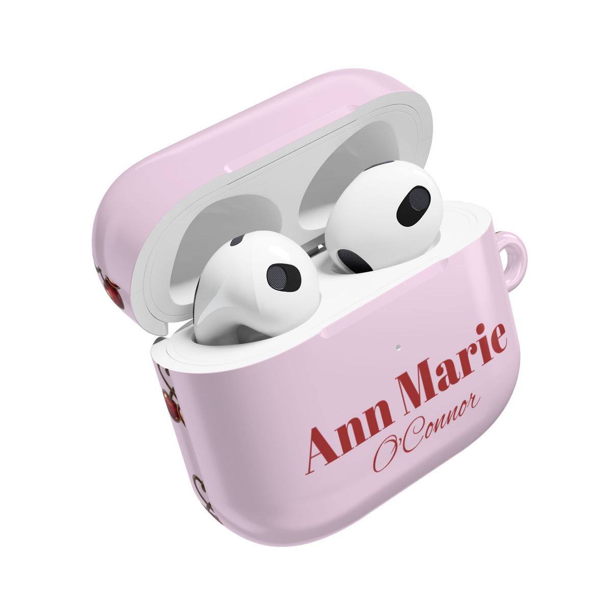 Cherry Pink AirPods Case – Personalize with Name
