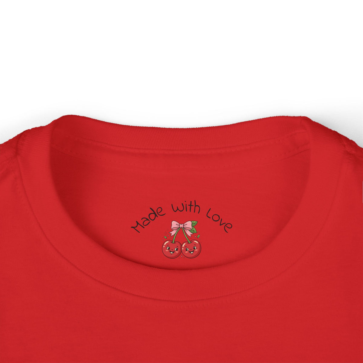 Toddler Long Sleeve Tee "Cherry Cute" Pink Graphic Tee | Personalizable