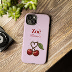 Cherry Pink Phone Case – Personalise with Name