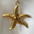Schelp Ketting met Zeester | 18K Verguld & Zoetwaterparels
