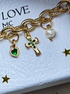 Faith Hope Love Bedelarmband | 18K Verguld Stainless Steel