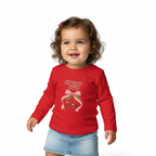 Toddler Long Sleeve Tee "Cherry Cute" Pink Graphic Tee | Personalizable