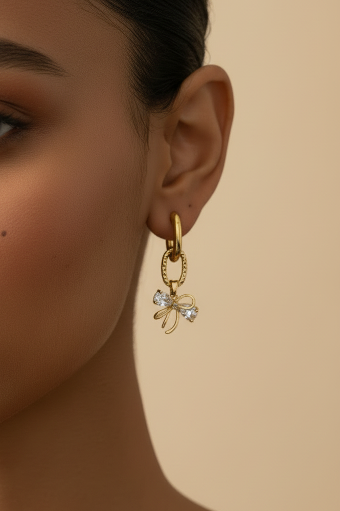 Waterproof Bowknot Oorbellen | 18K | Non-Tarnish | Elegant