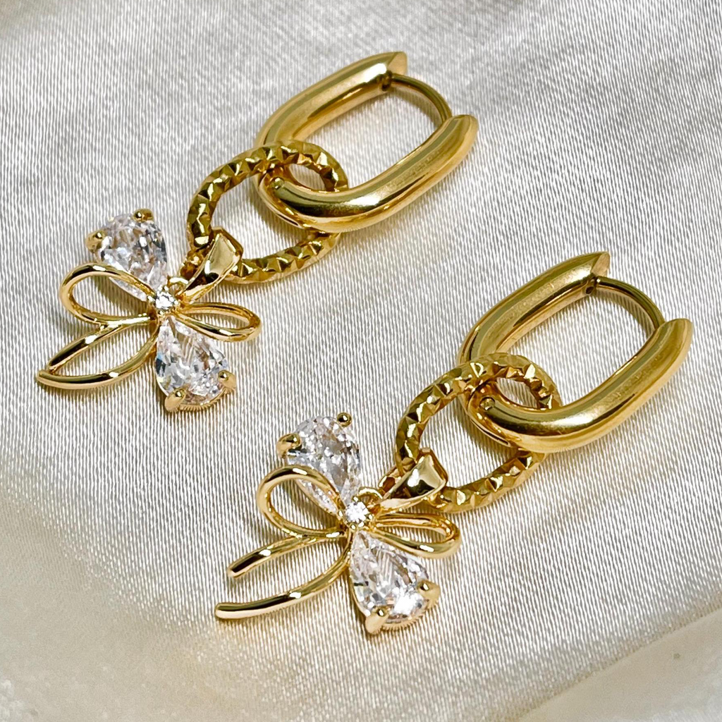 Waterproof Bowknot Oorbellen | 18K | Non-Tarnish | Elegant