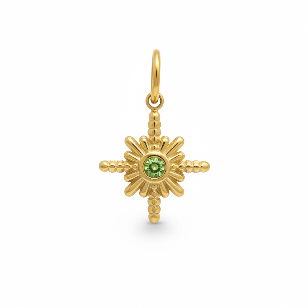 North Star Charm – Macro close-up wit