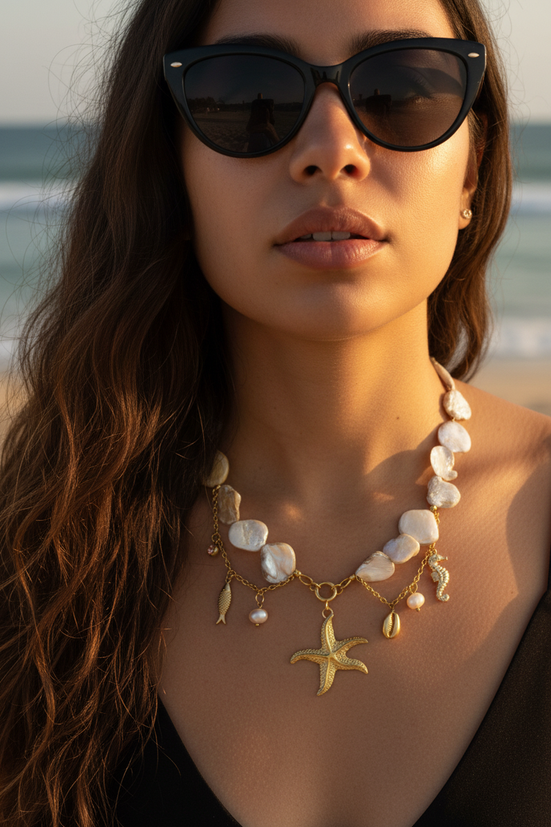 Ocean Charm Necklace - Chloé op het strand