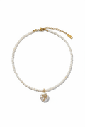 Palm tree pearl choker - clean webshop