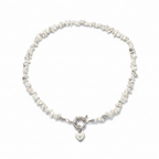 Volledige howlite ketting — witte achtergrond