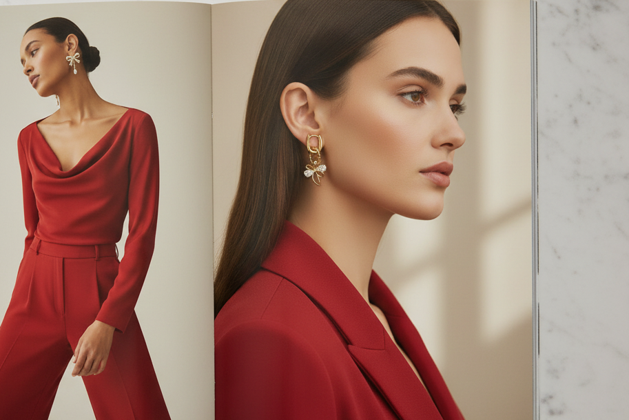 Waterproof Bowknot Oorbellen | 18K | Non-Tarnish | Elegant